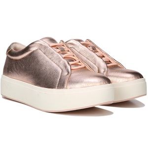 DR. SCHOLL’S| Lace Metallic Leather Sneakers